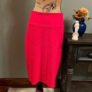 LulaRoe red pencil skirt size XL.